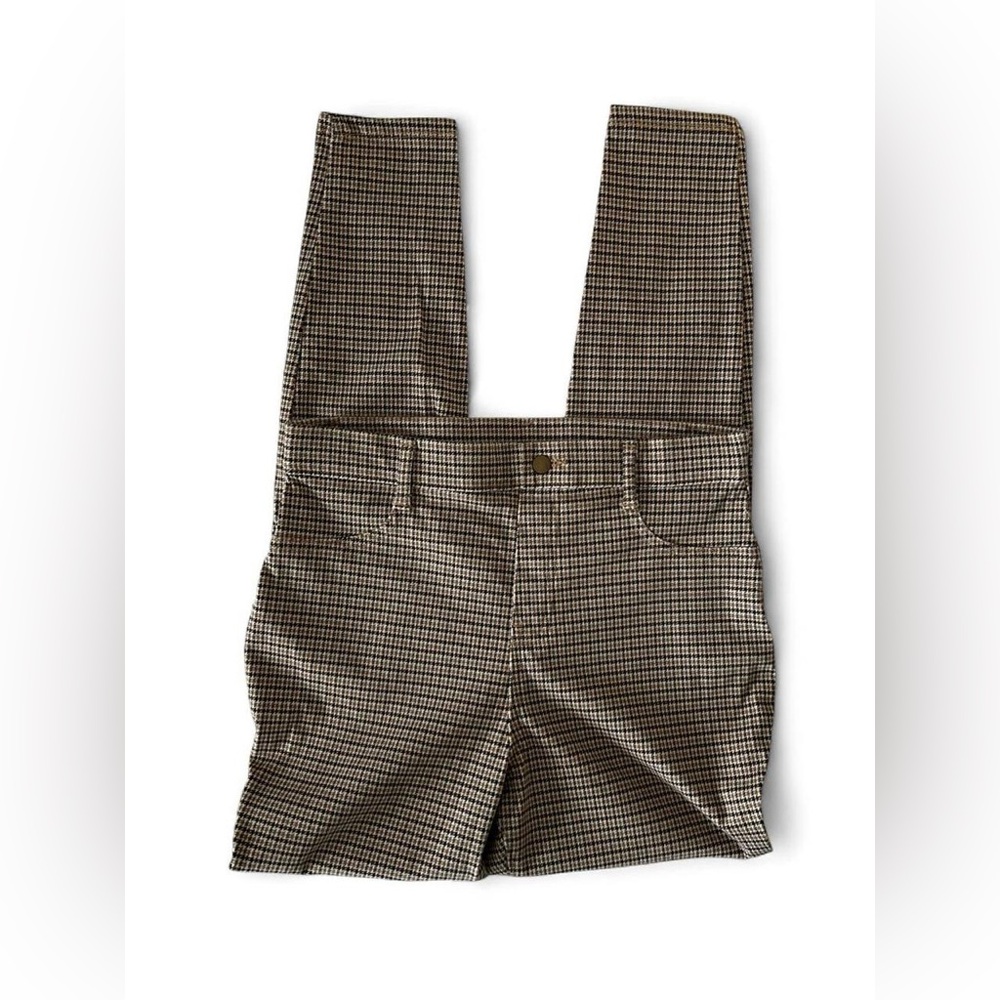 Brown, White, and Black Houndstooth Leggings